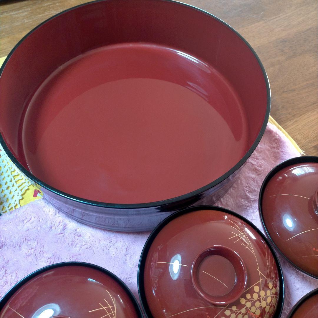 ♥会津漆器　食器セット お寿司 お節 ひつまぶし等の 御椀 汁椀（蓋付き）取皿