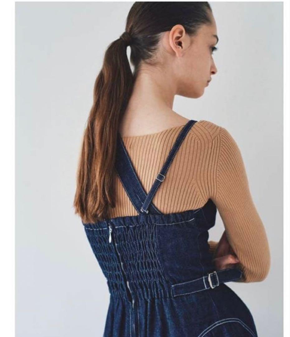 CASA FLINEのフロントホックデニムロングワンピース