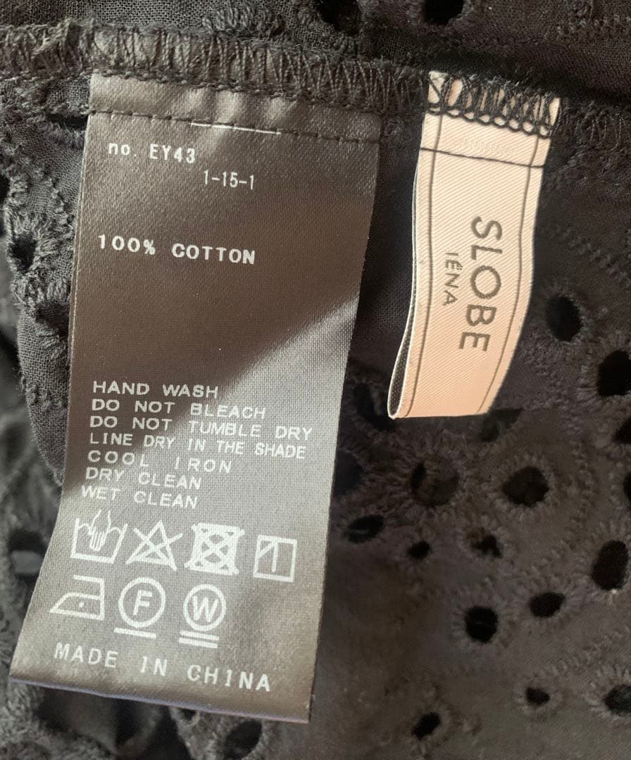 SLOBE IENA コットンエンブロイダリーティアードワンピース