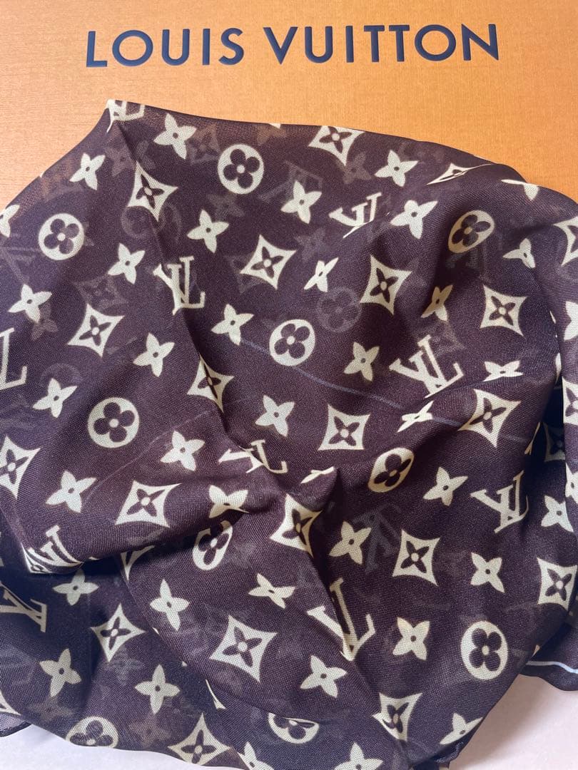【新品未使用】Louis Vuitton モノグラム　バンダナ　シルク100%