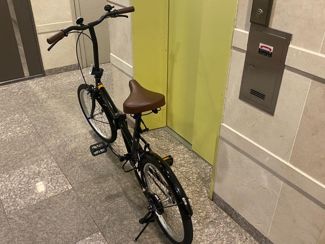 【船橋直接引渡のみ】　折りたたみ自転車 ブラック　20型　軽量　ミニベロ