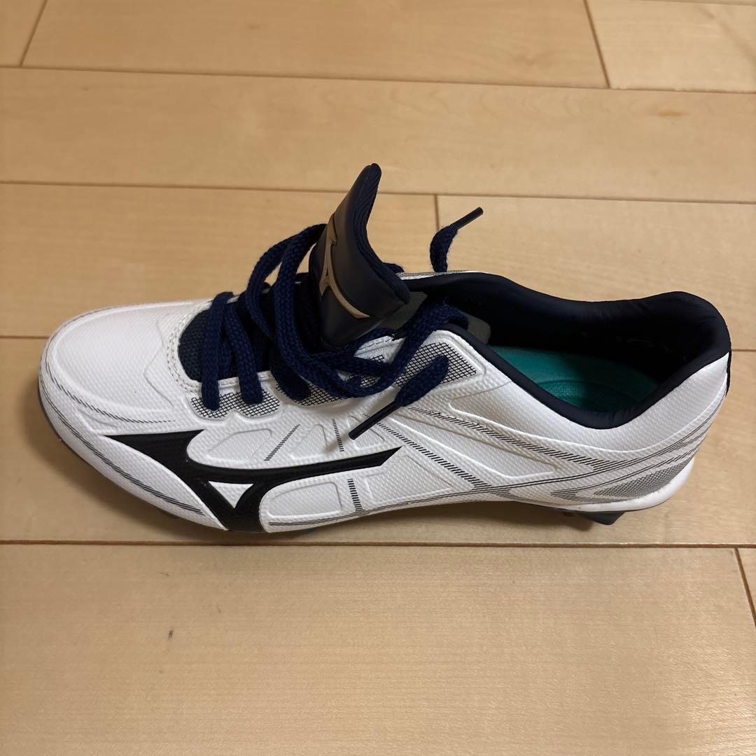 Mizuno スパイクシューズ 24.5cm ホワイト/ネイビー