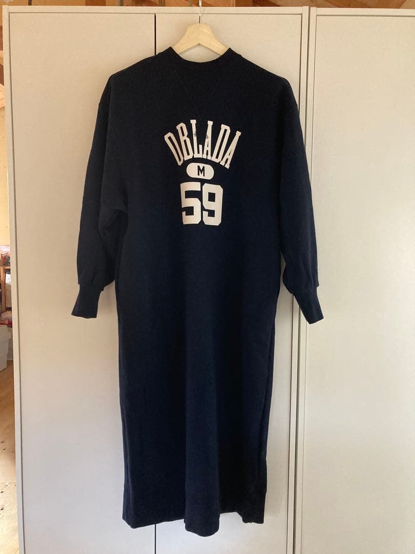 Oblada bshop別注COLLEGE SWEAT DRESS ワンピース