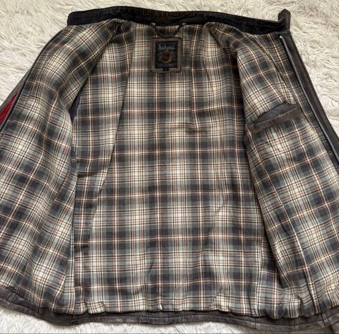Schott クラシックレザーライダースジャケット　カウレザー　ヴィンテージ　S