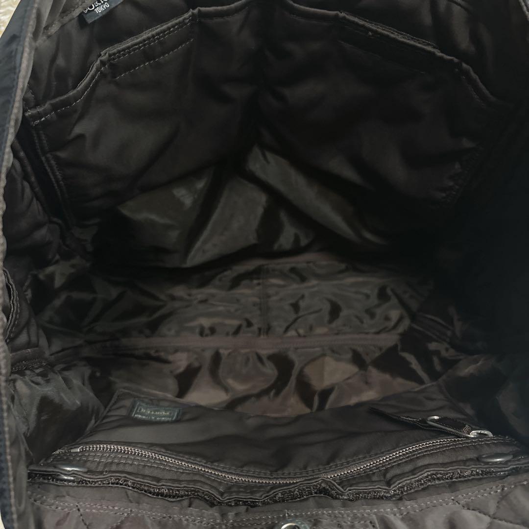 ポーター PORTER クリーム トートバッグ 黒 ブラック ナイロン A4