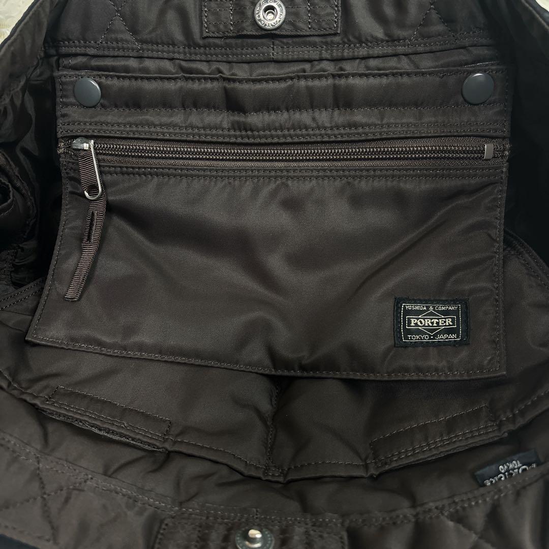 ポーター PORTER クリーム トートバッグ 黒 ブラック ナイロン A4