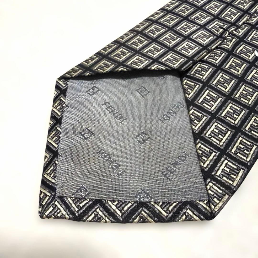 【美品】FENDI（フェンディ）ネクタイ ズッカ柄 総柄