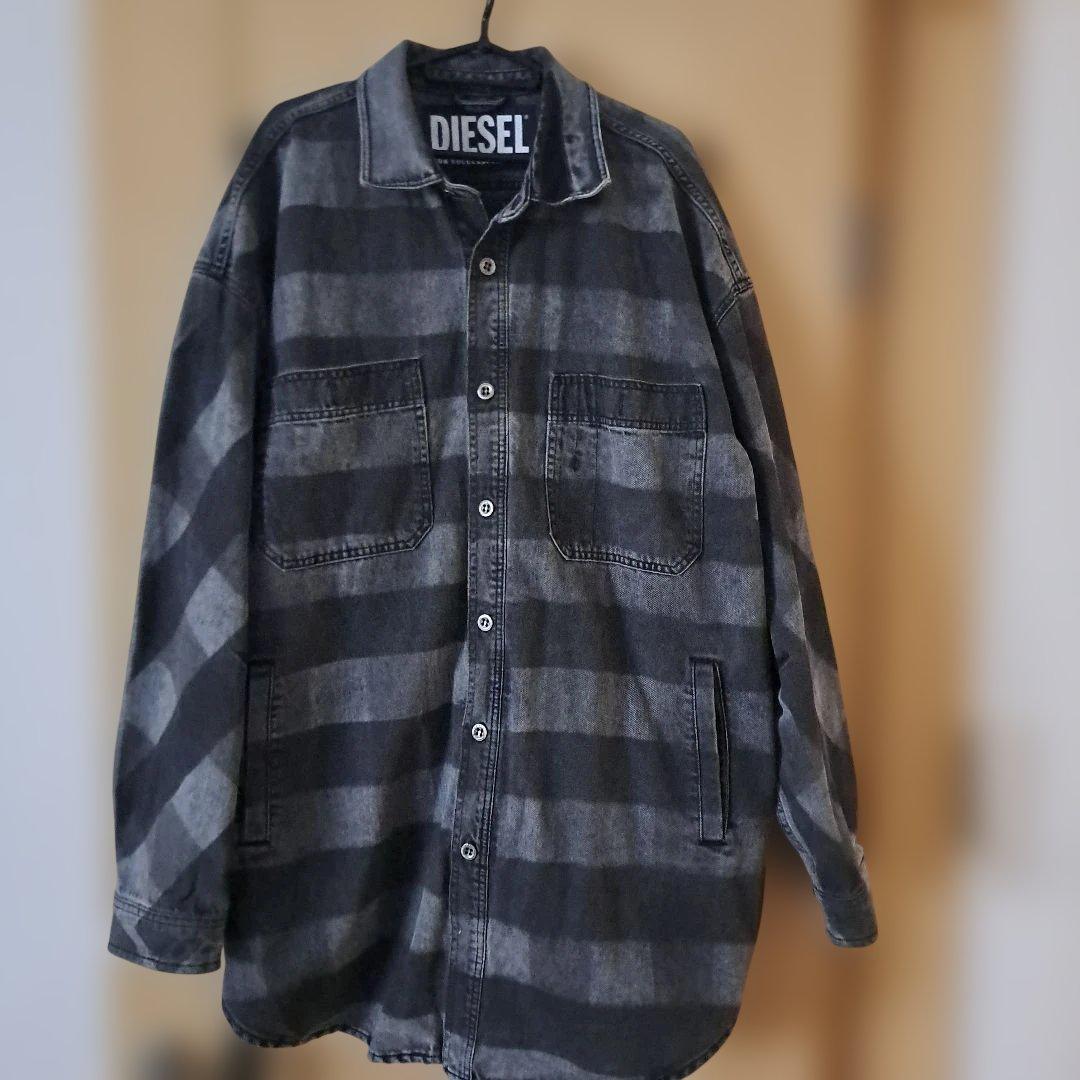 DIESEL チェック柄デニムジャケット