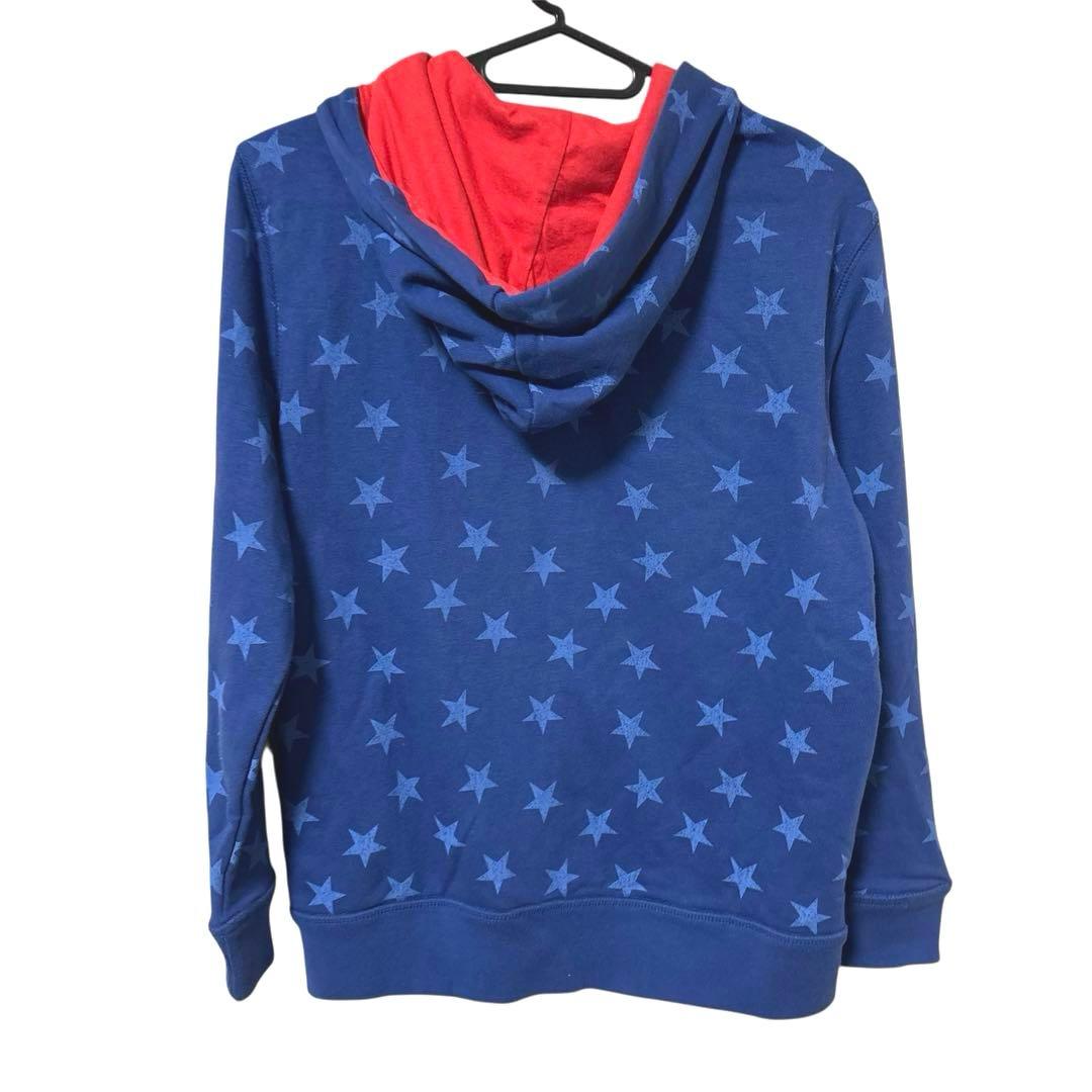 GAP ネイビー 星 ジップアップパーカー　y2k グランジ　短丈　oldgap