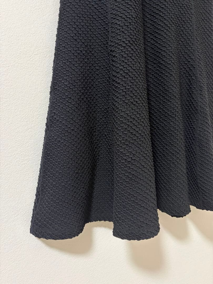 ワンピース Shirring Jersey Jacquard Dress - black