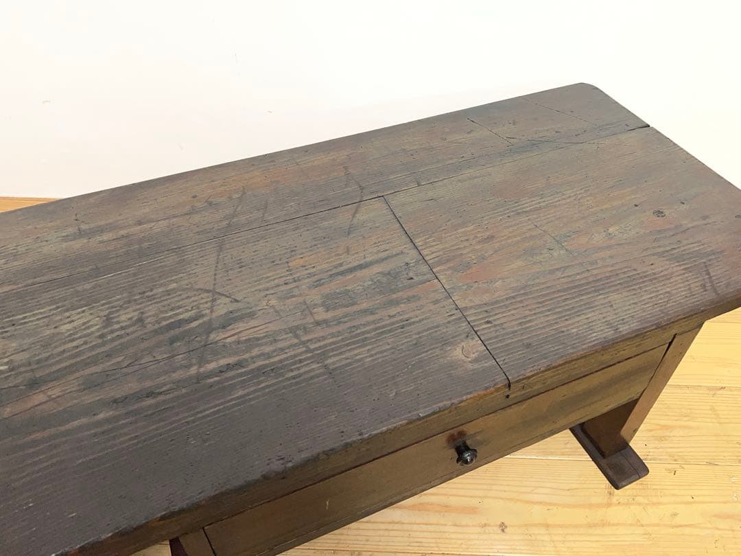 テーブル　引き出し　2A047　古道具　古家具　和家具　ビンテージ　アンティーク