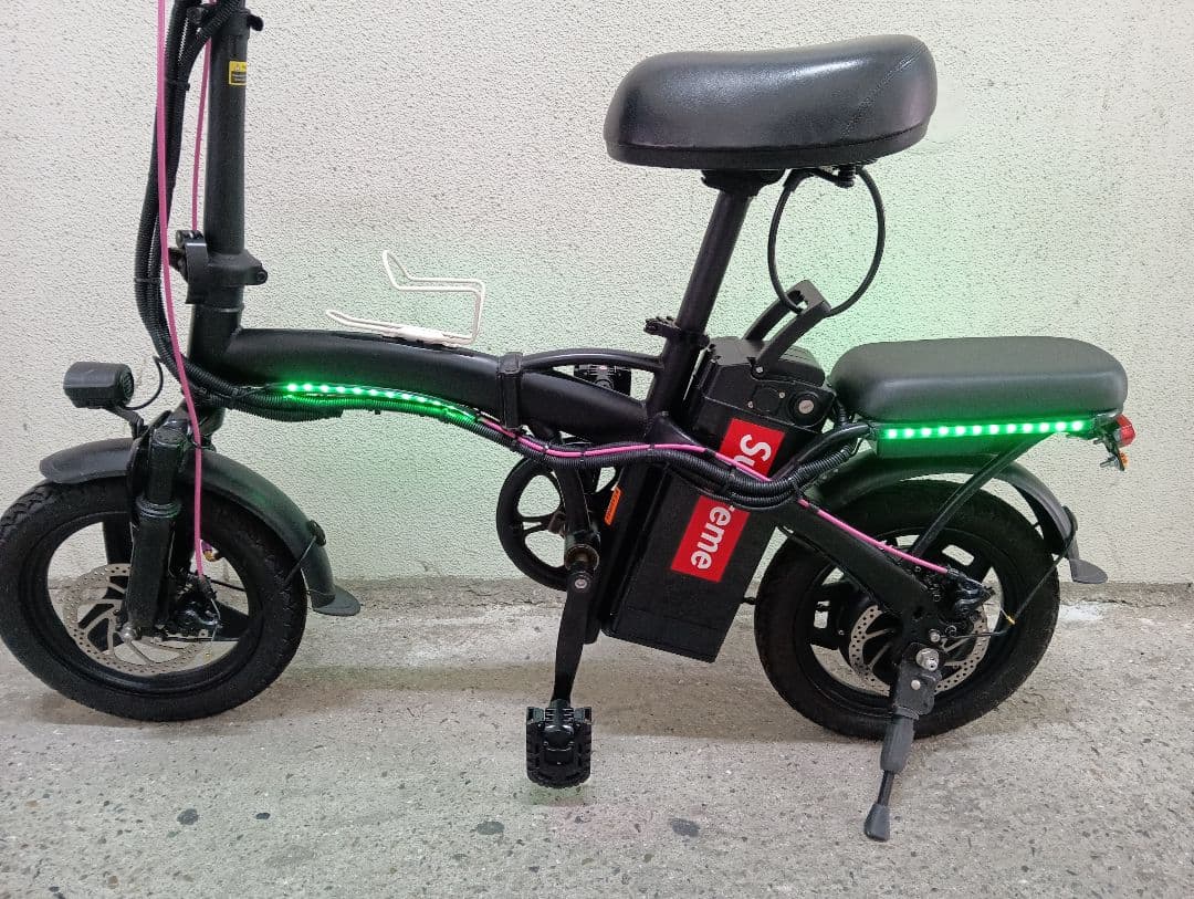折りたたみ電動アシスト自転車 カスタムLED仕様