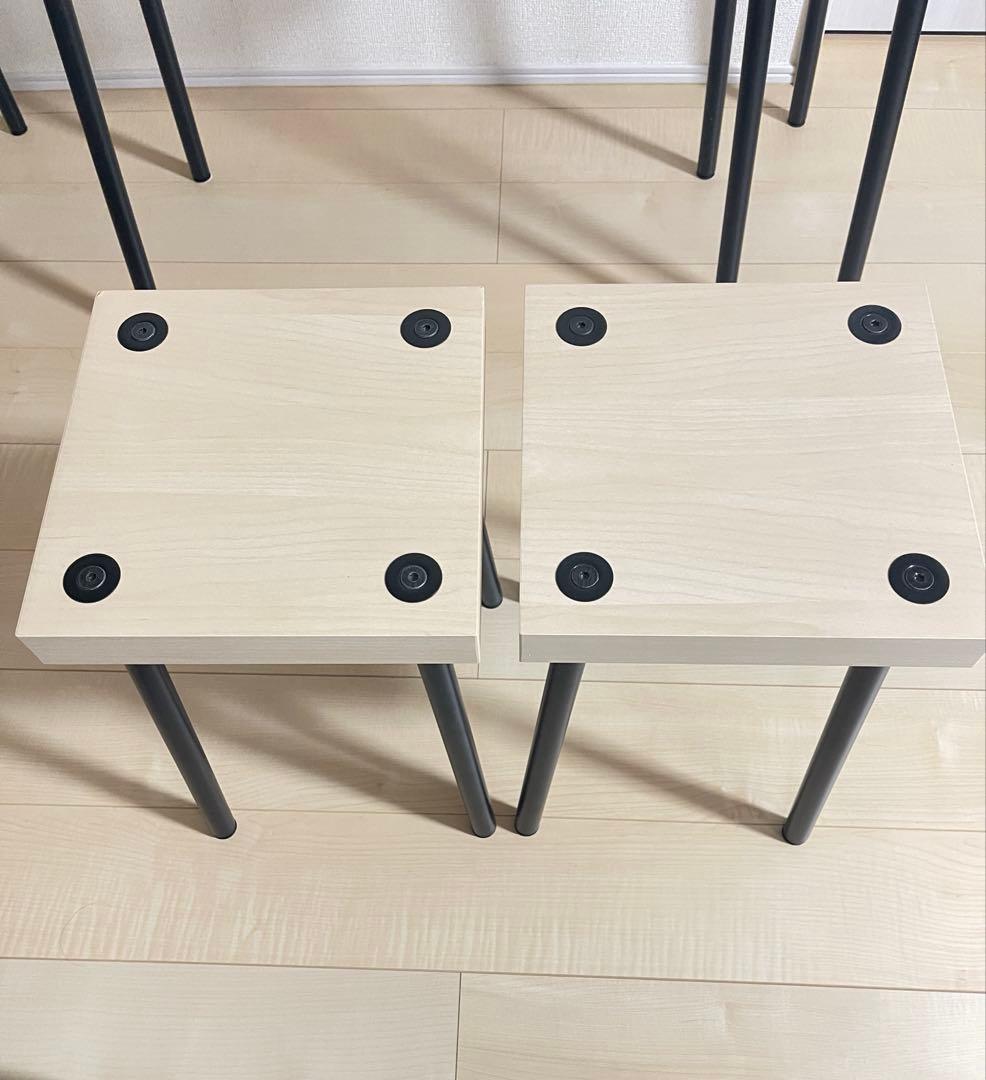 イケア　IKEA フリードネス　FRIDNÄS ネストテーブル2脚　スツール2脚
