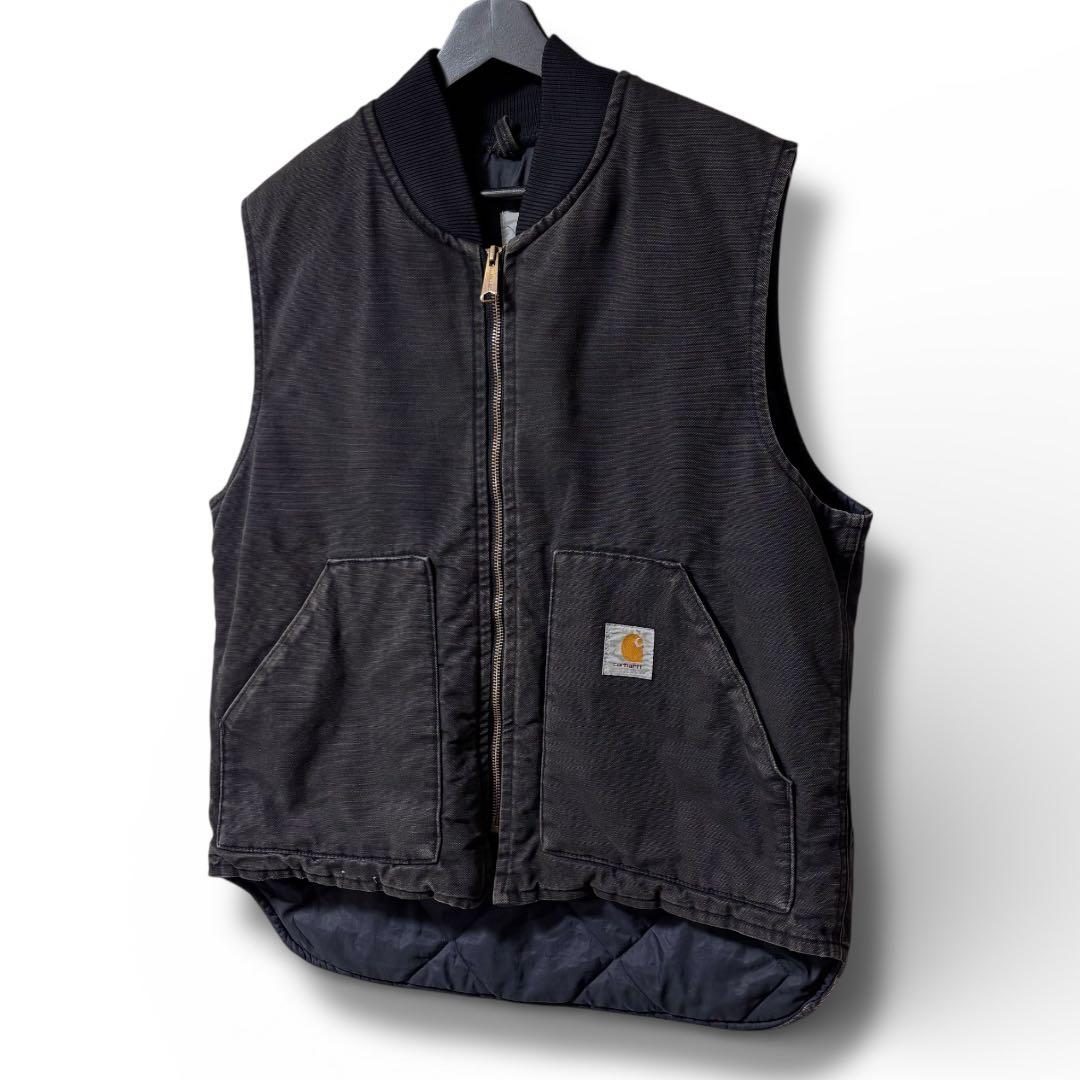 carhartt カーハート ダックベスト ブラック 腰ゴム USA