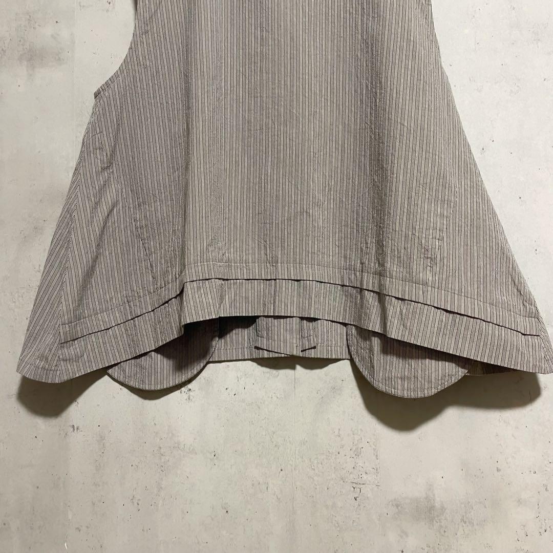 良品　慈雨　ジウ　センソユニコ ストライプ柄変形フーデッドベスト　40 L