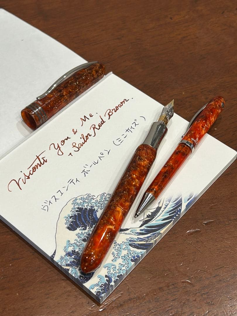 【調整済】VISCONTI 14K万年筆とボールペンセット YOU&ME