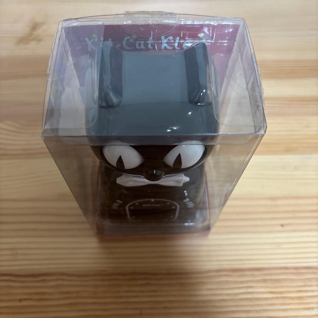 Kit-Cat Clock デジタル時計 黒　ソーラー　キットキャットバックトゥ