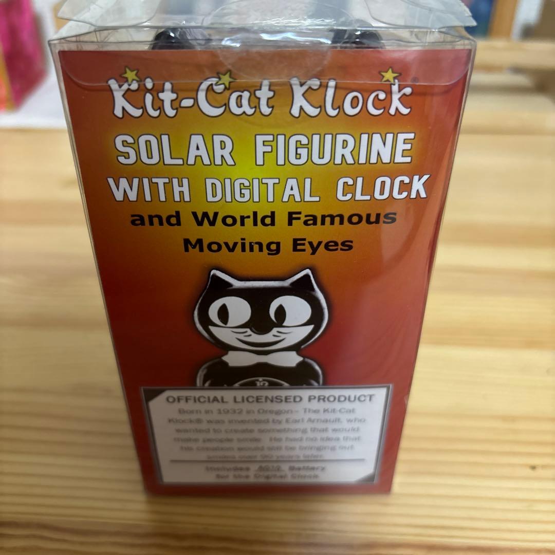 Kit-Cat Clock デジタル時計 黒　ソーラー　キットキャットバックトゥ