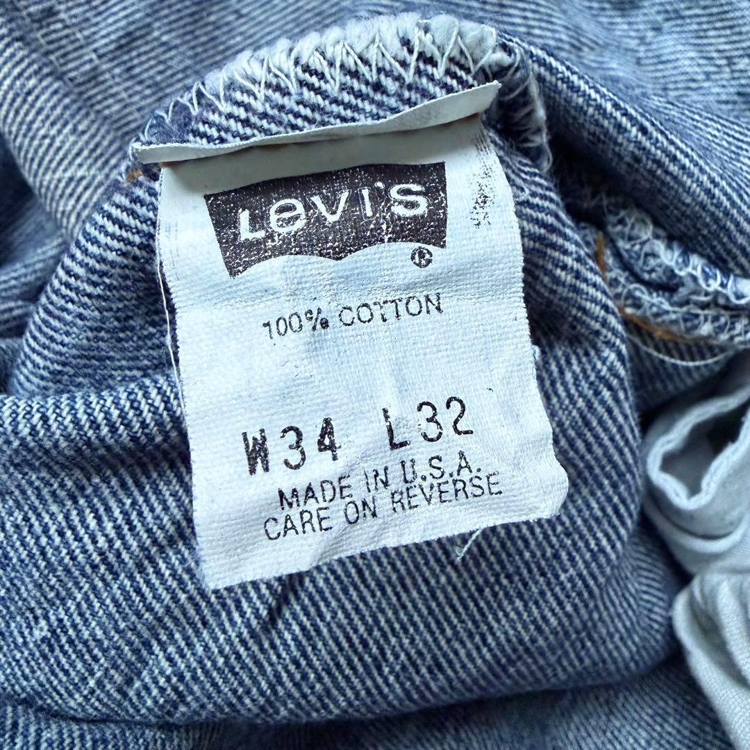 90s USA製 Levisリーバイス505 ヴィンテージウォッシュデニムW34