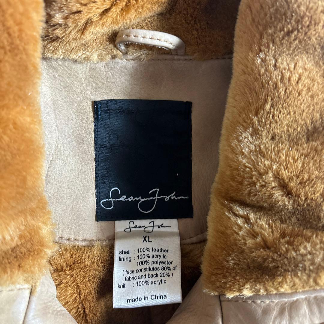 ショーンジョン seanjohn レザージャケット ブルゾン ムートン