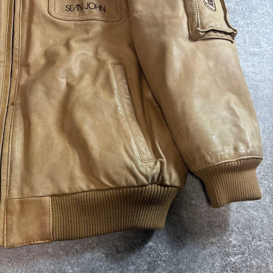 ショーンジョン seanjohn レザージャケット ブルゾン ムートン