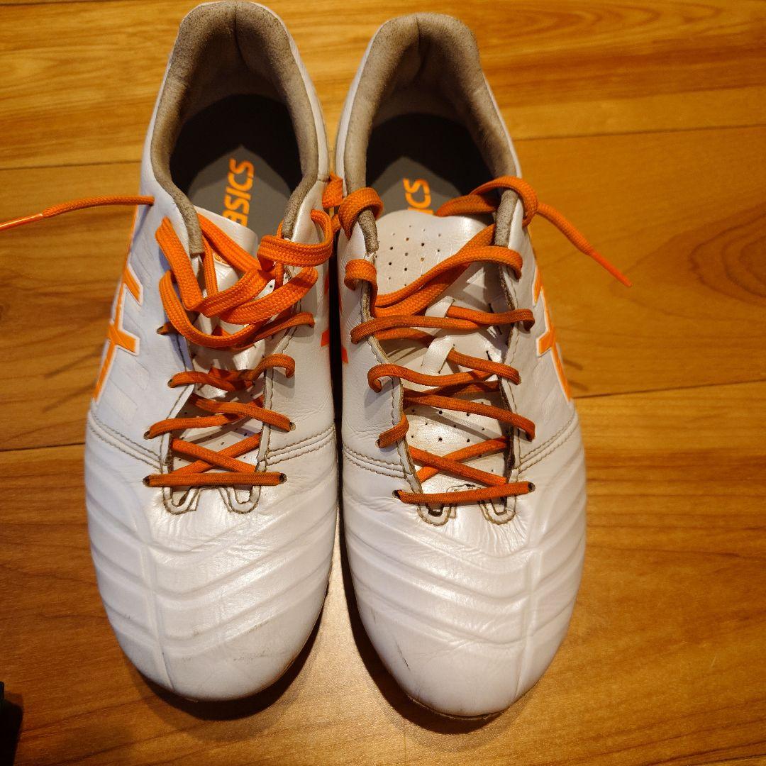 ASICS サッカー スパイク 23.5 DS LIGHT ホワイト/オレンジ