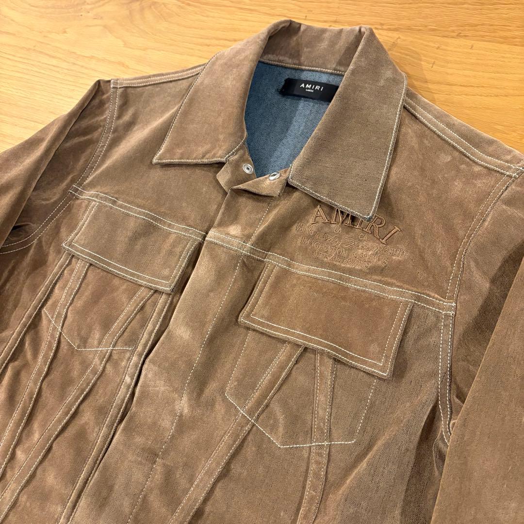 AMIRI アミリLOCKED MA TRUCKER ジャケットブラウン