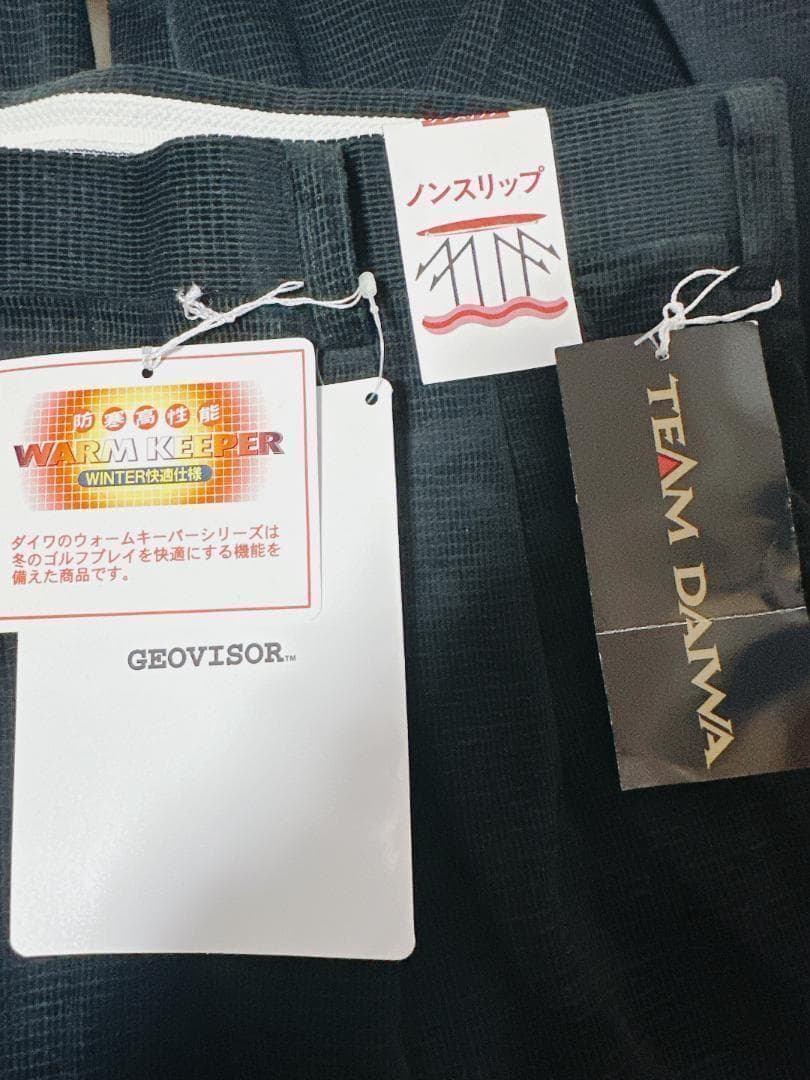 新品タグ付☆ メンズ チーム ダイワ ブラック 大きめ ゴルフ 釣り パンツ