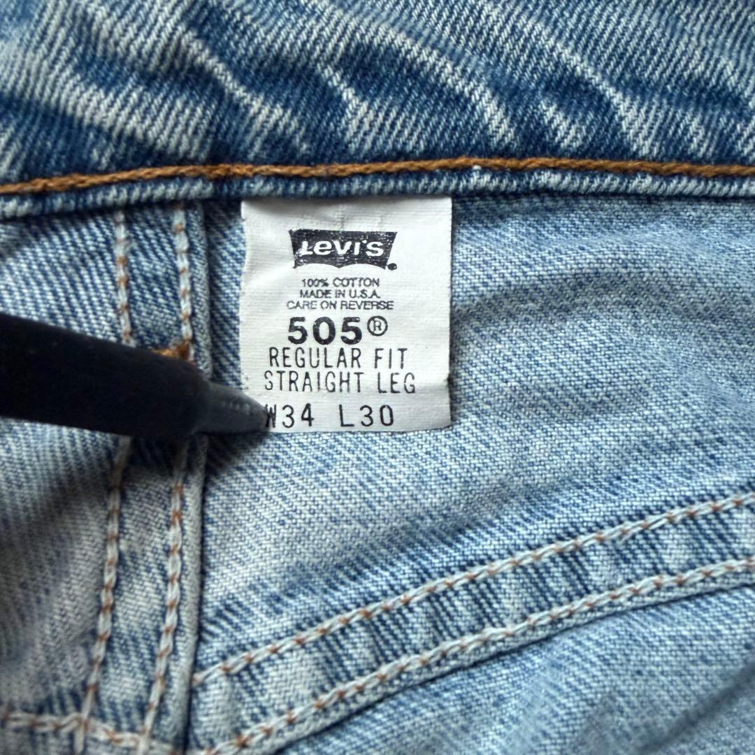 90s USA製 Levis リーバイス505 ヴィンテージブルーデニム W34