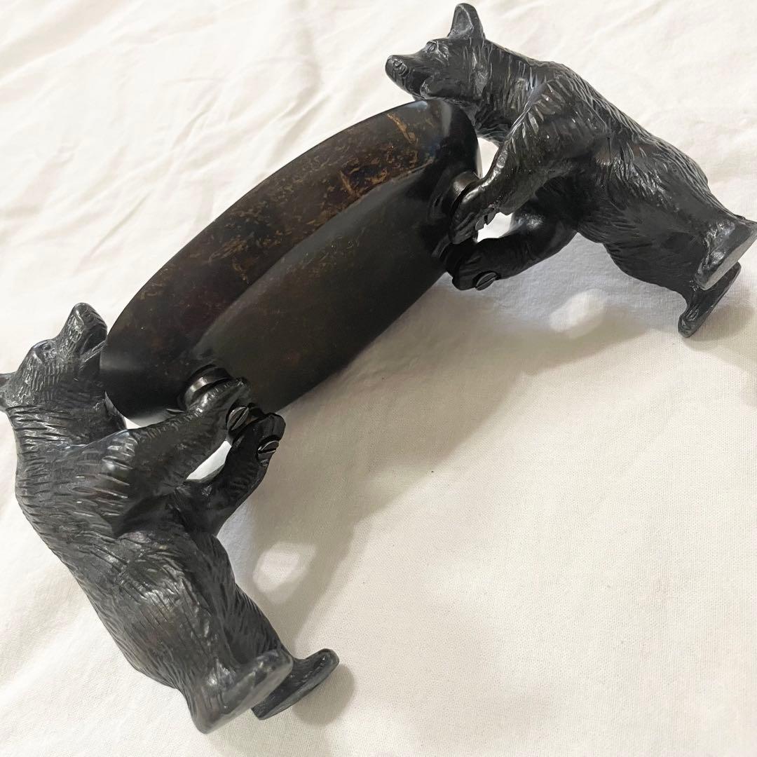 クマのトレイ型置物