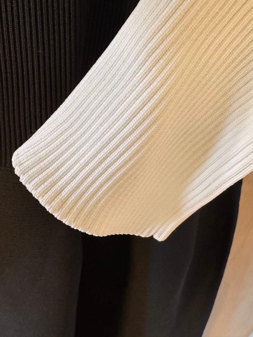 美品CELFORD 長袖ロングワンピース 黒・白38