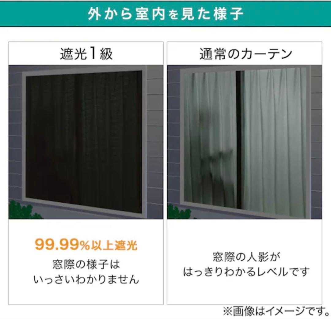 【新品未使用】遮光1級　ドレープカーテン　ニトリ/リラ/アイボリー100X220