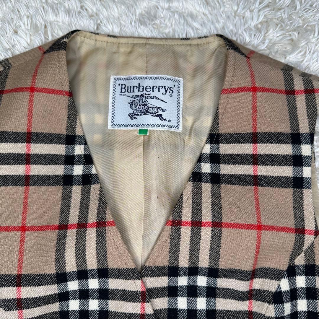 ✨美品✨ Burberrys ノバチェック ウールベスト ブラウン ヴィンテージ
