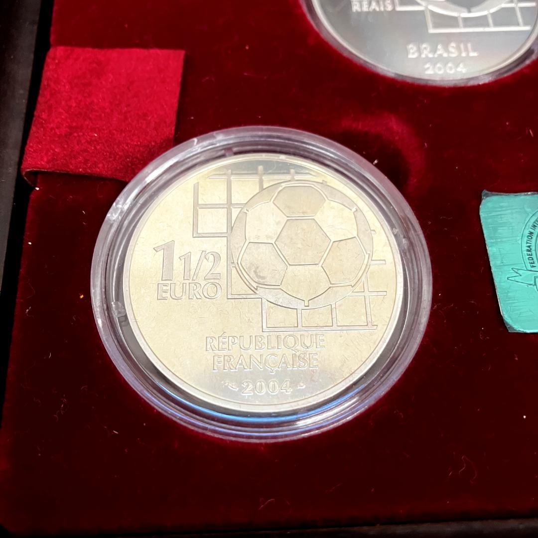 FIFA100周年記念銀貨 プルーフ銀貨　4枚セット 2004年　ワールドカップ