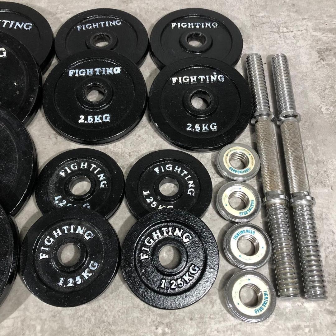人気 FIGHTING ROAD ダンベル 60kgセット 片側30kg ②