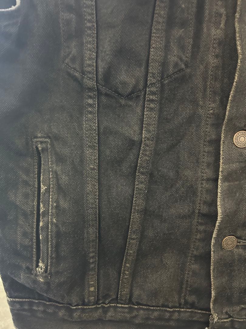【雰囲気抜群】Levi’s ブラックデニムベスト ハーレーダビッドソン