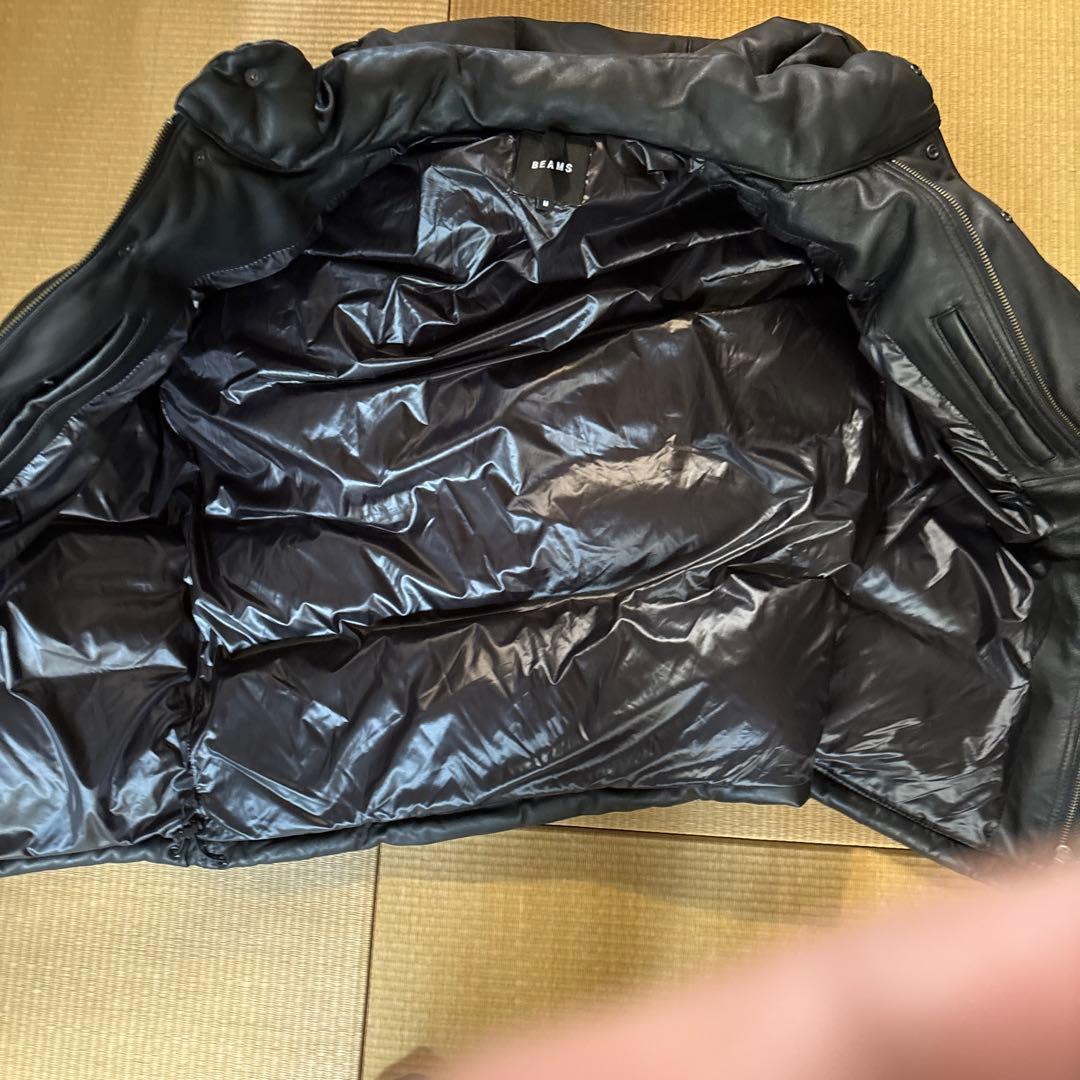 BEAMS Sheep skin レザーダウンジャケット