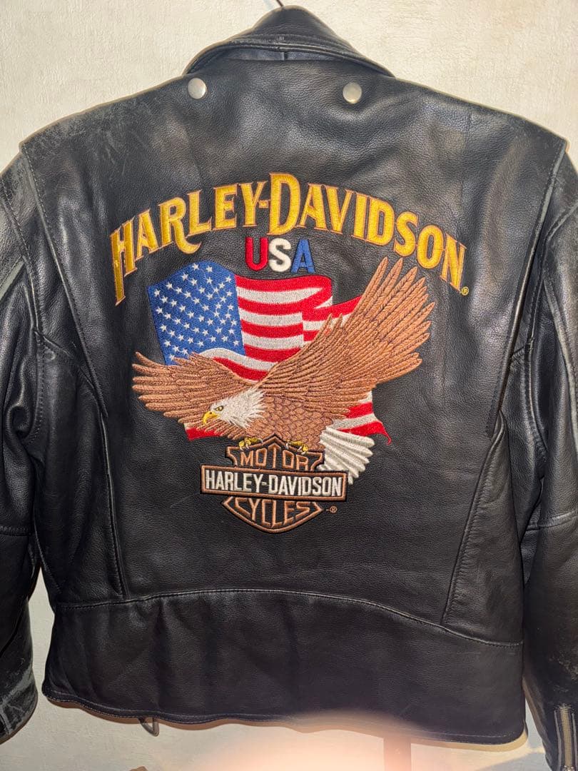 [超希少]90's Harley-Davidson ダブルレザージャケット 40
