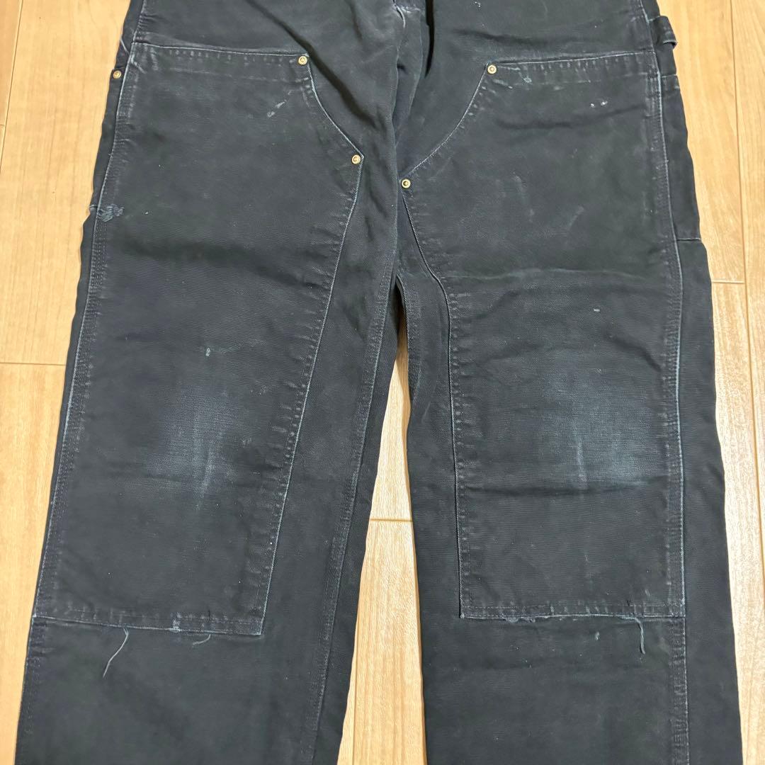 専用usa製 carhartt 黒 ダブルニー ブラック ダックパンツ