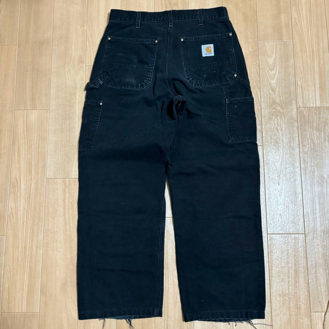 専用usa製 carhartt 黒 ダブルニー ブラック ダックパンツ