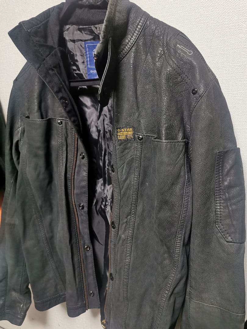 ジャケット・アウター G-STAR RAW MODERNIST LEATHER OVERSHIRT