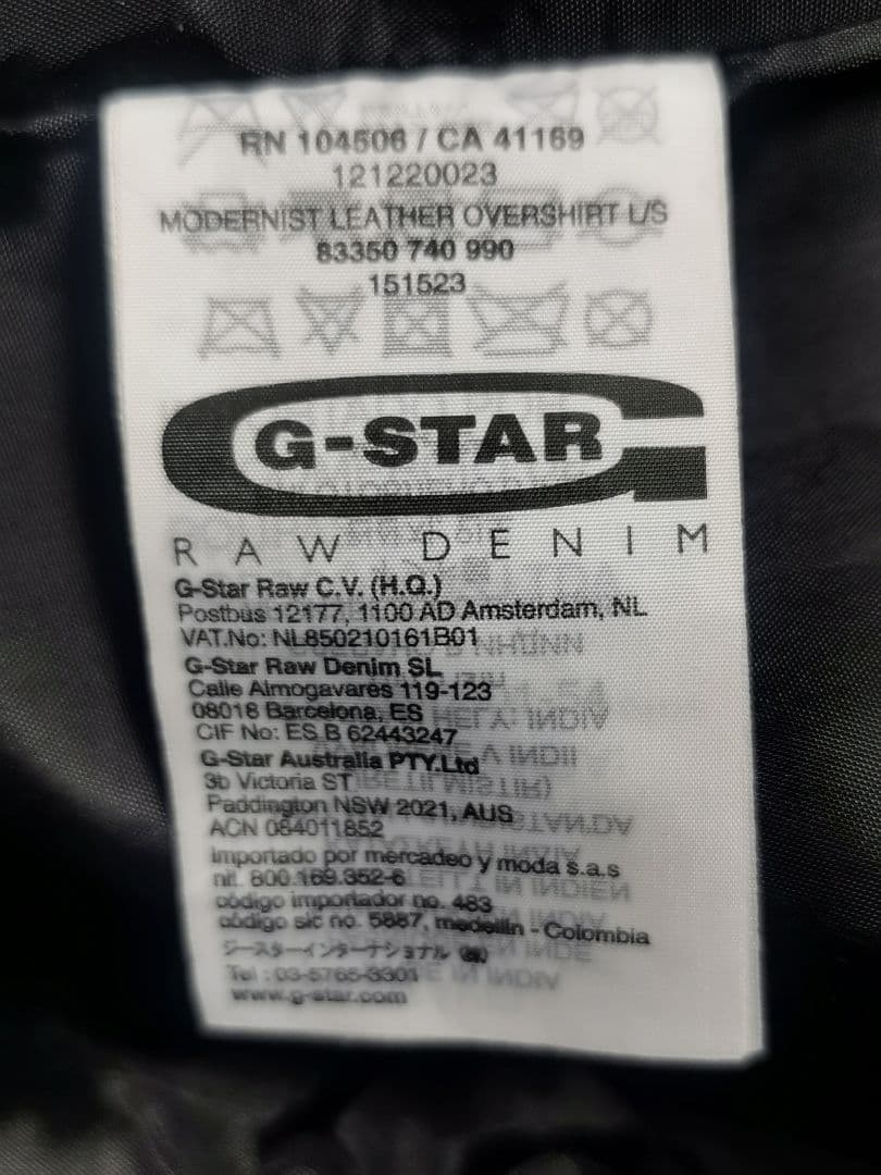 ジャケット・アウター G-STAR RAW MODERNIST LEATHER OVERSHIRT