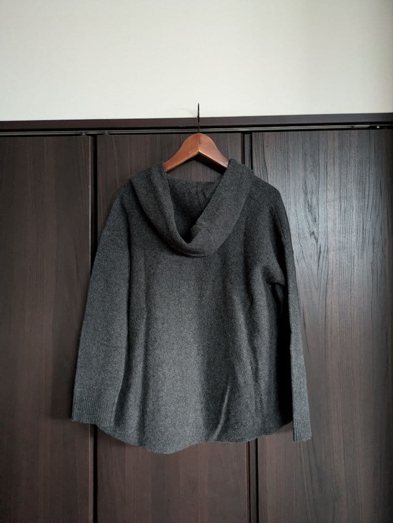 ゆー様新品タグ付き UNTITLED ウールカシミヤ フーデッドニットジャケット