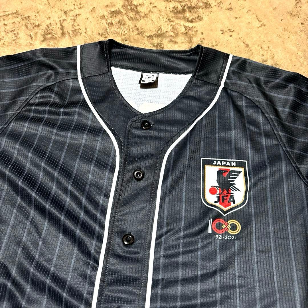 【激レア・美品】サッカー日本代表 100周年記念 ベースボールシャツ 2021