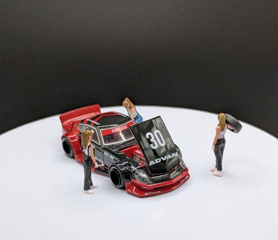 1/64 街道ハウス FAIRLADY Z＆フィギュア(女性整備士)
