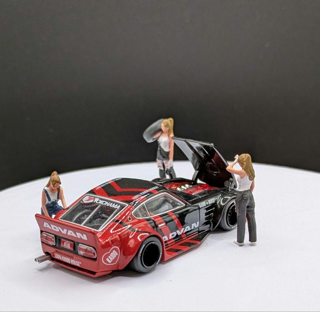 1/64 街道ハウス FAIRLADY Z＆フィギュア(女性整備士)