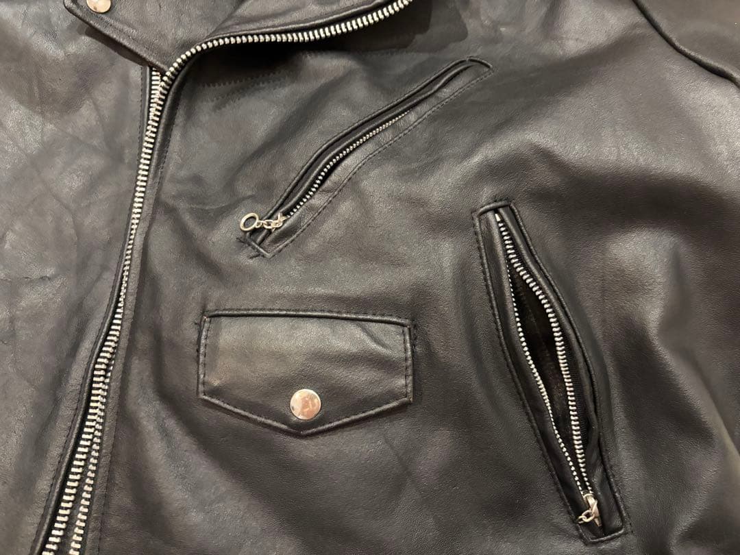 休*k様 USA製　70s Sears ダブルライダース ジャケット　ブラック