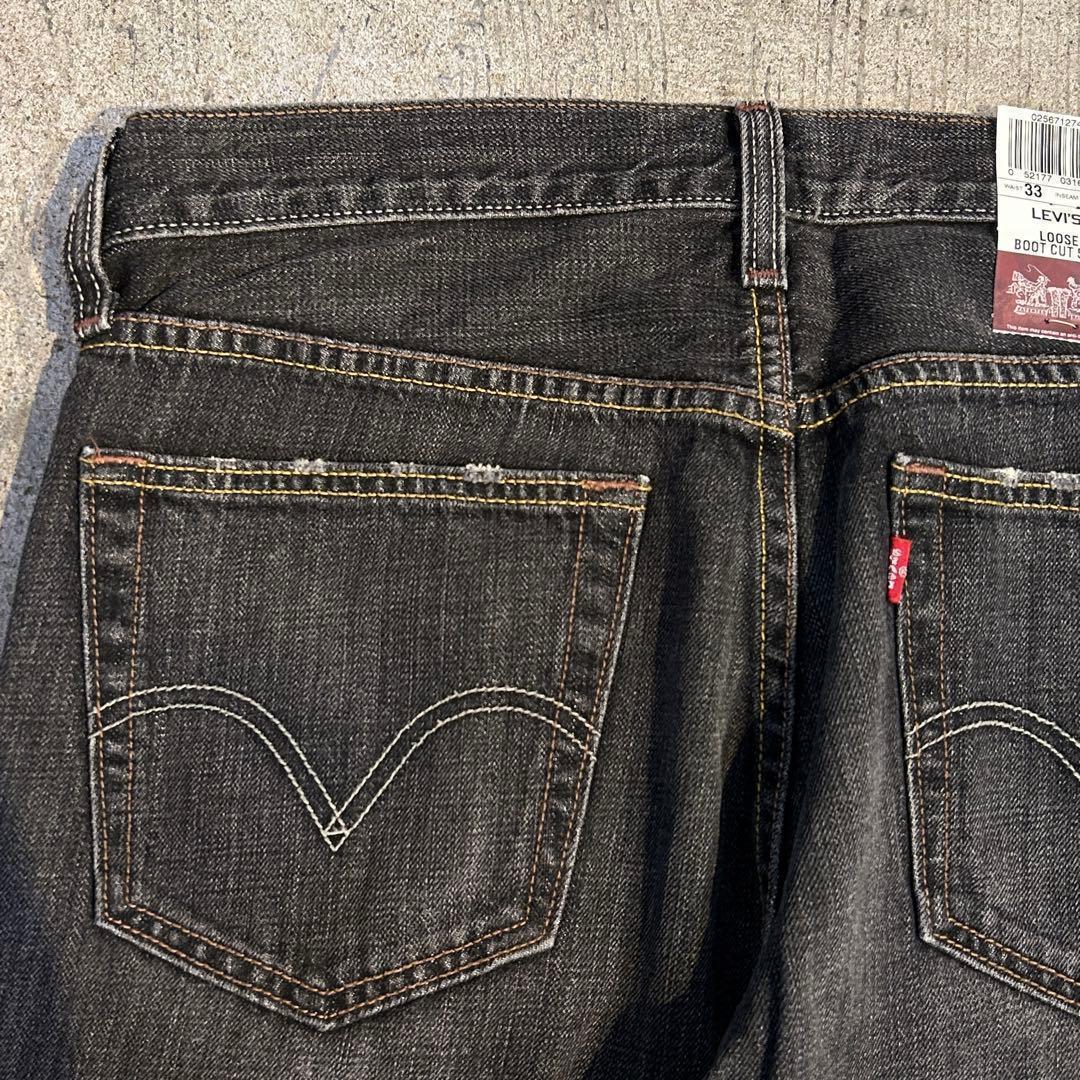 デッドストック Levi's 567 リーバイス デニム パンツ 黒 33x30