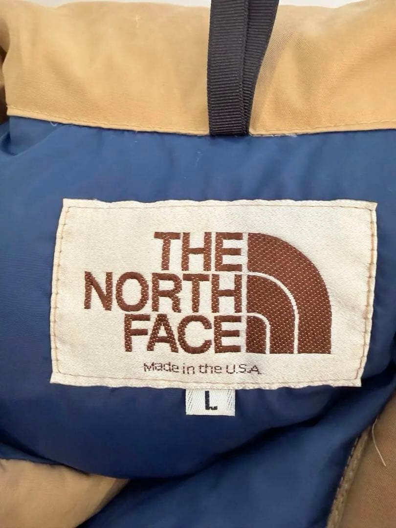 美品　THE NORTH FACE ダウンベスト Lサイズ 茶タグ アメリカ製