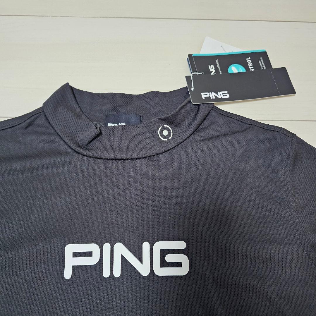 【新品タグ付】PING 長袖シャツ LL 黒 ゴルフ UV 速乾